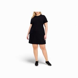 NWT ID Ideology Plus Size T-Shirt Dress Black Size 1X